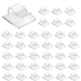 Cable Clips, Cord Clips, Cable Holder, Pack of 50 (Clear)