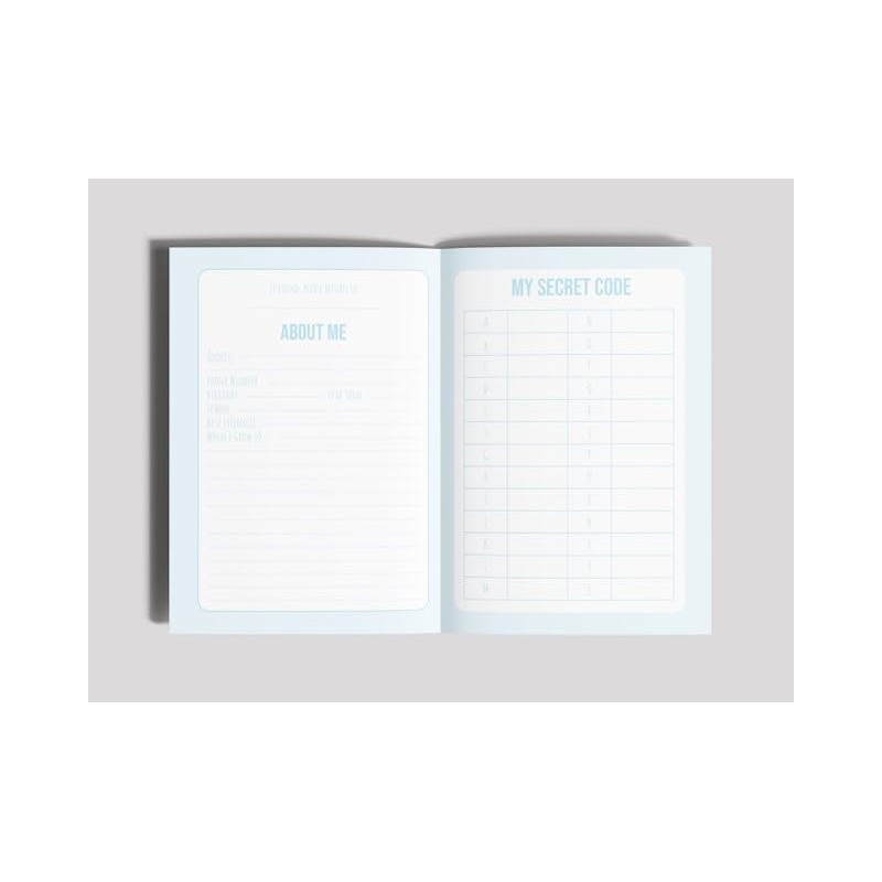 Sixstore A6 Undated Boys Top Secret Diary with Ribbon Divider,