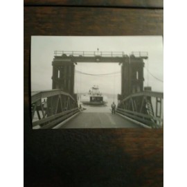 5 X 7  BLAK & WHITE PRINT MV NISQUALLY EDMOND'S WA  WASHINGTON STATE FERRIES