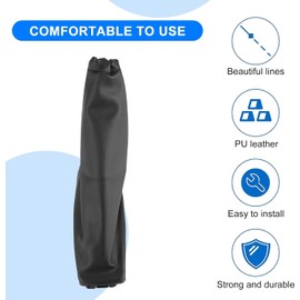 Funda protectora para freno de mano, funda para freno de mano de cuero PU negro para 2011-2016