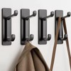 13LB Strong Stick-on Hooks for Coat & Towel, Black 4