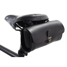 Gusti Raymond P. Leather Saddle Bag Accessories Bicycle Anti-Theft Saddle Vintage Retro Anti-Theft Black