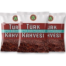 Kahve Dunyasi ( Coffee's World) 3 pack of 3.5 Oz (100g) Premium Ground Turkish Coffee in bag - 100% Arabica Cofee Bean … (Medium Roasted)