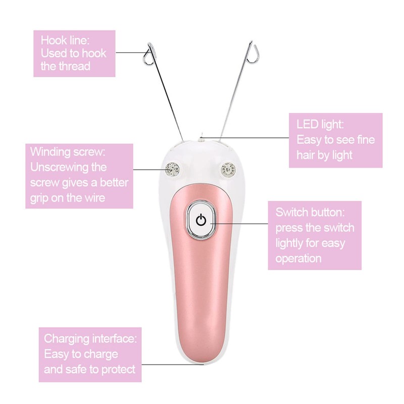 Electric Facial Hair Remover Women Threading Epilator Physical Threader Hair