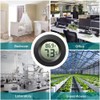 JEDEW 2-Pack Mini Hygrometer Thermometer Digital LCD Monitor Indoor/Outdoor Humidity
