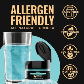 Brew Glitter Teal Edible Drink Glitter 1x 4g Jar for Cocktails, Beer, & Beverages