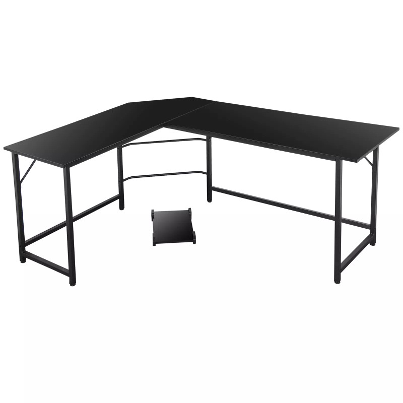 Teraves 66" L-Shaped Desk Computer Gaming Desk Laptop Table Corner