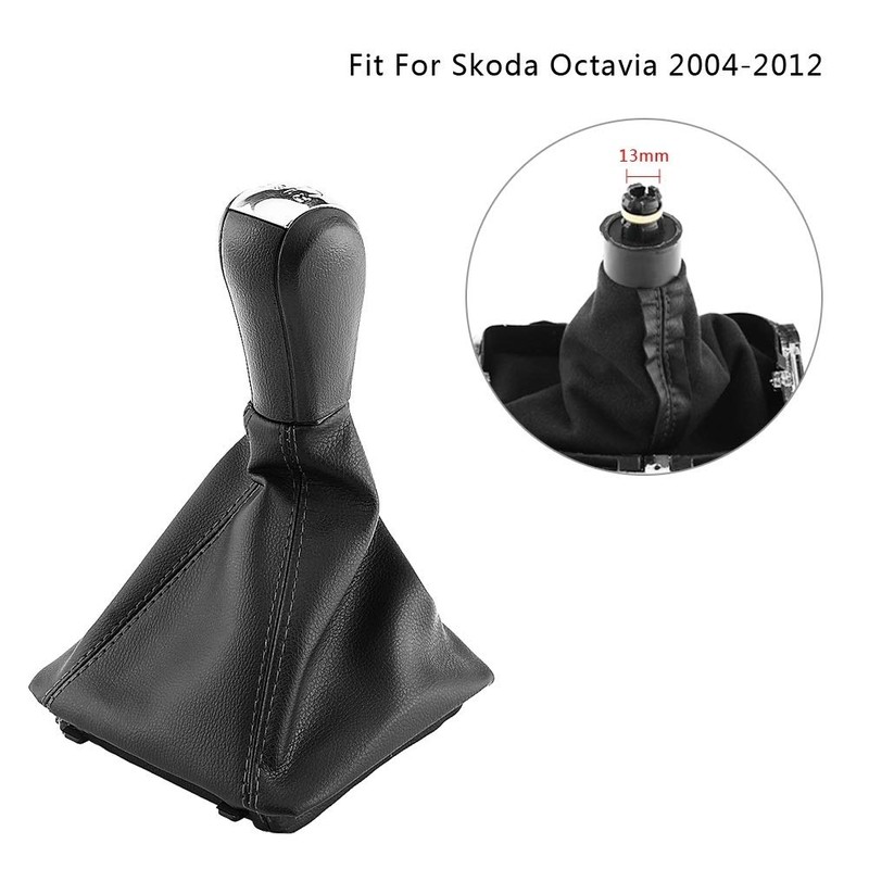 KSTE 5-Speed Car Gear Knob Gear Stick Gaiter Boot Kit