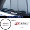 1pcs 3D Metal ST Line Rear Car Emblem Badge, fiesta