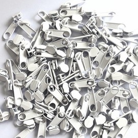 LannuMet 100pcs #3 White Zipper Sliders Zipper Pulls Replacement