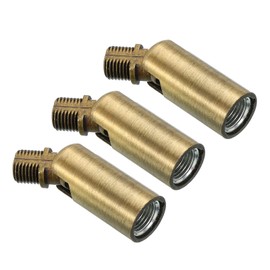 PATIKIL Sloped Ceiling Light Adapter, 3 Pack 180 Degree M10 Thread Chandeliers Ceiling Pendant Lighting Adapter for Angle or Irregular Ceiling, Bronze