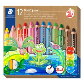 Staedtler 140 C12 Noris Junior Colored Pencils, 12 Colors,Watercolor Pencils