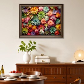 Diamond Painting Kits for Adults-Succulents Diamond Art Kits for Adults,5D Diamond Painting Succulents,DIY Full Drill Diamond Painting Succulents Gem Art and Crafts 12x16inch