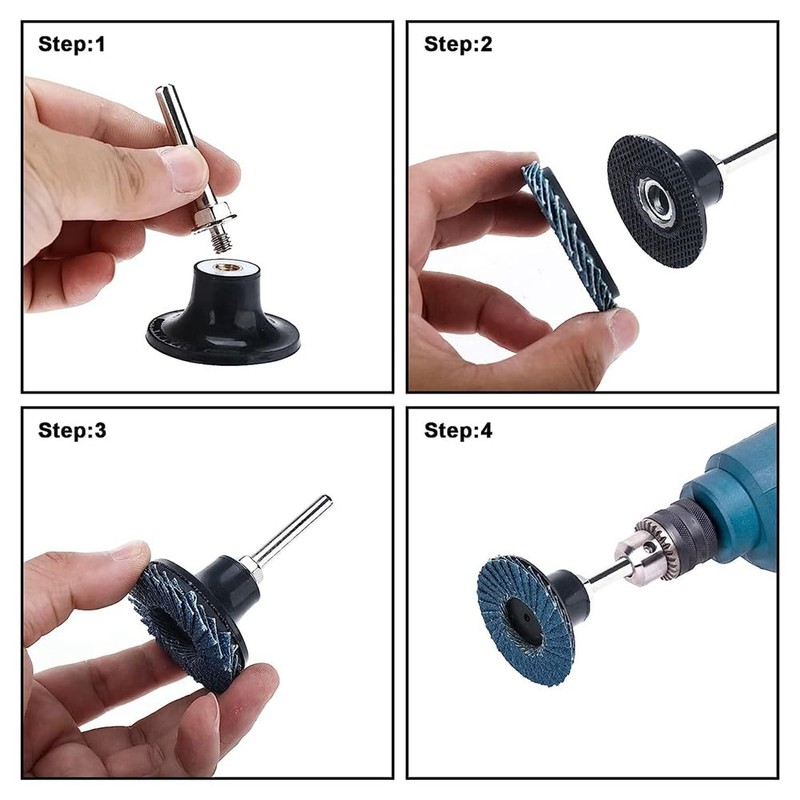 Comphic Pack of 40 2 Roll Lock Flap Discs with