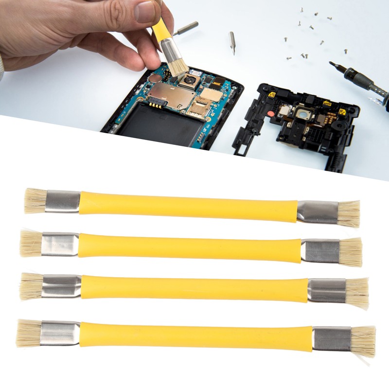4PCS Double Heads Anti‑Static Hard Brush Mobile Phone Repairing Soldering