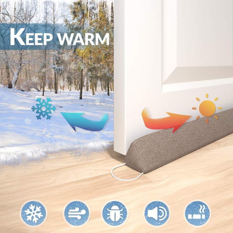 HIZH Heavy Under Door Draft Excluder,35.4" Door Draft Stopper,Suitable For