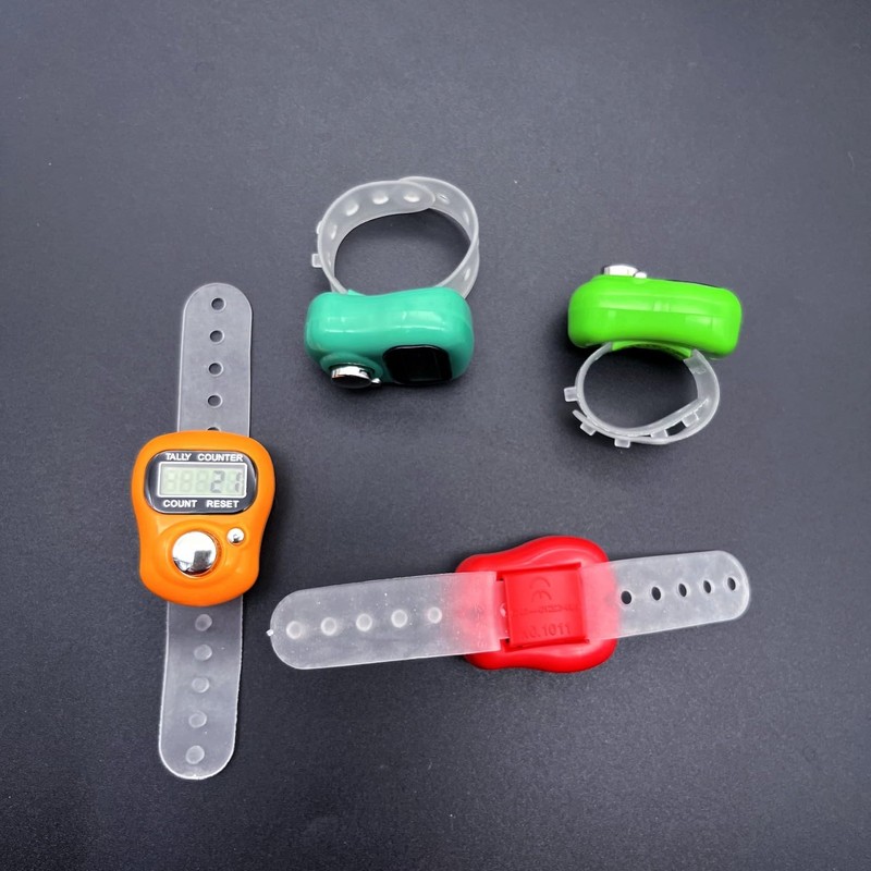 JZK 4x LCD display digital finger tally counter clicker, electronic