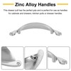 sourcing map Drawer Pulls, 4Pcs 2-1/2" - Zinc Alloy Brushed
