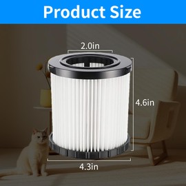 MZY LLC 3 Pack DCV5801H Vacuum HEPA Filter for DeWalt DCV580H, DCV581H 20V MAX Wet/Dry Vacuum, DCV580H Vacuum HEPA Filter for DeWalt Washable and Reusable, with 1 cleaning brush