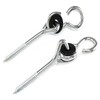 2 Swing Hooks 17 cm with Wood Thread Ceiling Fixings