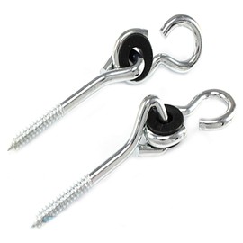 2 Swing Hooks 17 cm with Wood Thread Ceiling Fixings