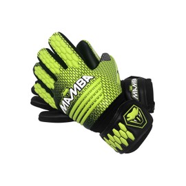 MAMBA Pro Goalkeeper Gloves | Premium Quality German Contact Latex Palm | Negative Cut | Latex Strap Wrist Support | Standout British Design | Goalie Gloves (Green, 9)