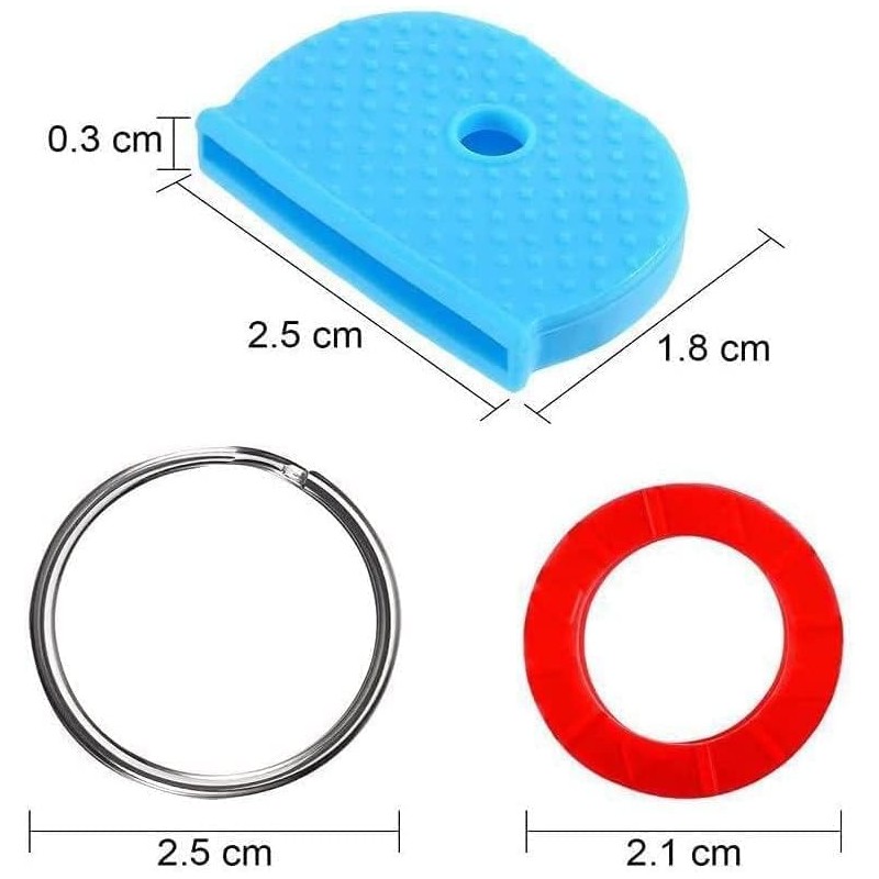 32Pcs Rubber Keycaps Silicone Key Identifier Caps Coloured Key Covers,Half