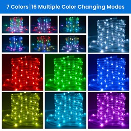 West Ivory 33ft LED Rope Light, Dynamic Color-Changing - 3-Wire, Clear Flexibility, Perfect for Indoor/Outdoor Ambiance, Ideal for Home Decor, Parties, and Landscape Lighting