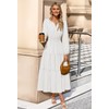 MEROKEETY Women's Fall Long Sleeve Maxi Dress 2025 Fashion Ruffle