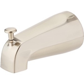 EZ-FLO 5 Inch Zinc Bath Tub Diverter Spout, 1/2 Inch IPS Pipe, Brushed Nickel, 15080