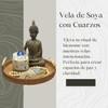 Lucernis Vela Aromática de Soya con Cuarzos de Amatista y