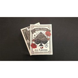 MJM Magic Rose Elites - Old Masters (Black) Playing Cards