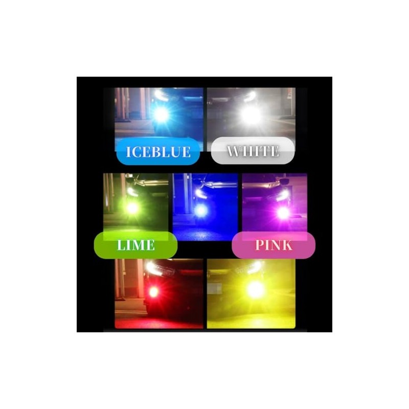 [EternaBright] Car LED Fog Lamp, 3 Color Switching, H8, H11,