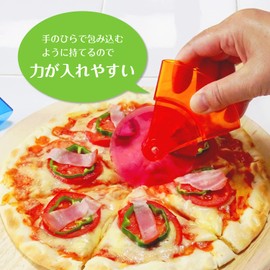 Kokubo KK-424 Pizza Cutter, Swing Pizza Cutter, Cool, 3.5 x 0.8 x 4.4 inches (9 x 2 x 11.2 cm)