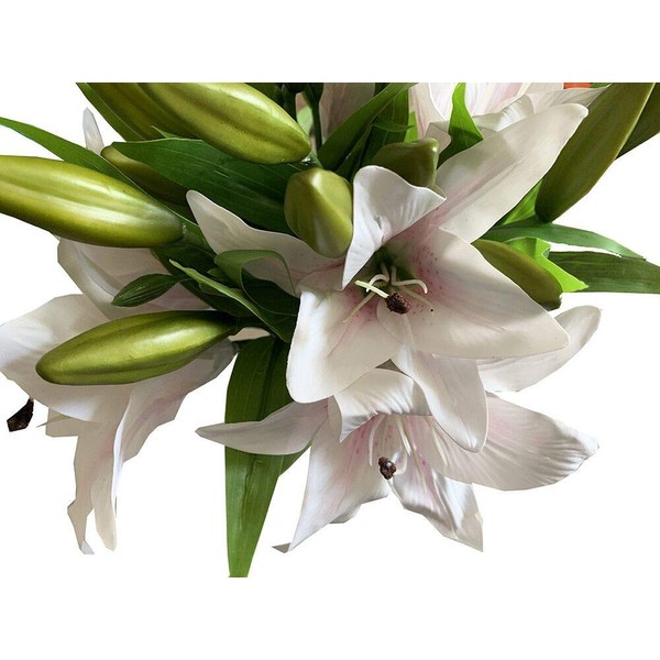 7 Pcs Artificial Lily Flowers Artificial Lillies Flowers for Home