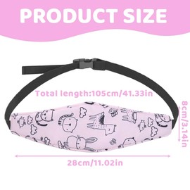 Tomedeks 2 Packs Child Seat Headrest,Car Seat Head Support for Kids,Baby Car Accessories,Adjustable Head Seat Strap Baby Belt Support Headband Baby Head Support Car Seat for Baby Sleep(B)