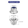 sourcing map M6x1mm Flange Nylon Insert Lock Nuts, 15Pcs 304