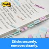 Post-it® Pastel Color Tabs, Gradient Blue, Pink, Clear, 36 Tabs/Pack