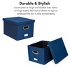 Internet's Best Collapsible File Storage Organizer - Decorative Linen Filing