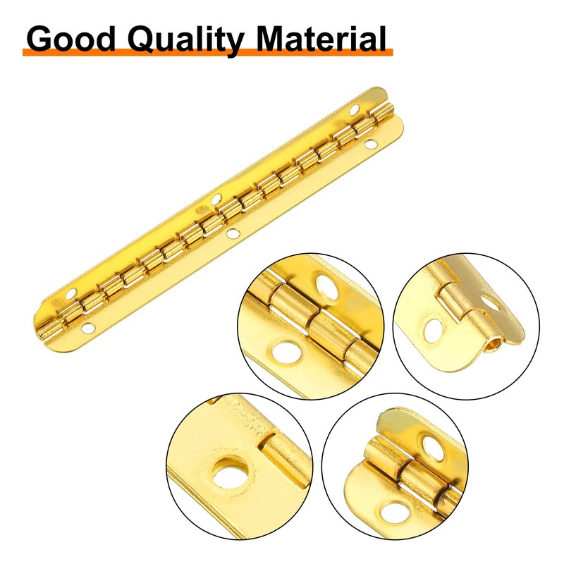 sourcing map Metal Piano Hinges 90 Degree Long Folding Hinges