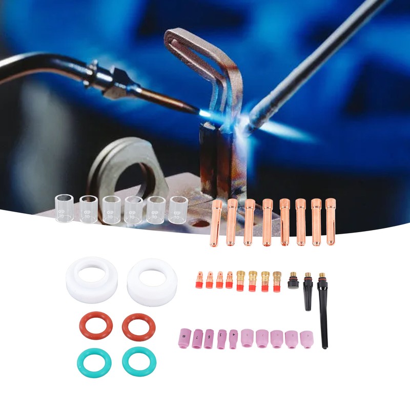 55 Pcs Set TIG Welding Consumables Ceramic Nozzle Heat Resistant