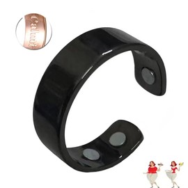 A Stainless Steel Ring with Adjustable Opening (Black)