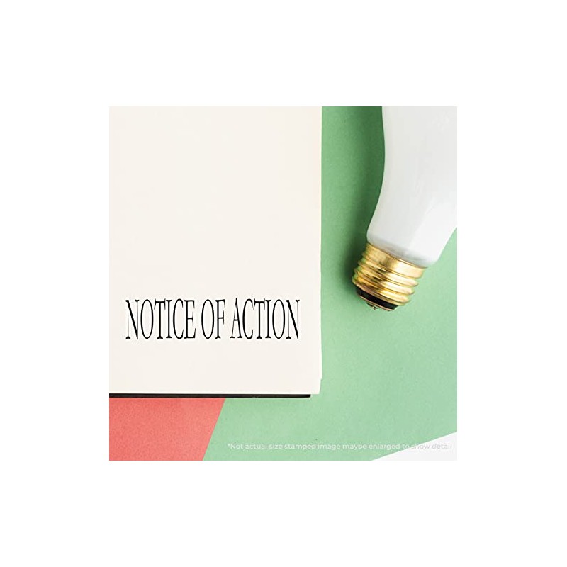 Acorn Sales - Large Notice Of Action Rubber Stamp
