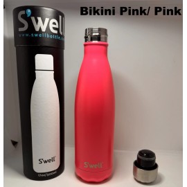 Swell S’well Insulated Stainless Steel Water Bottles 17oz/500ml Brand New - Bikini Pink/Pink