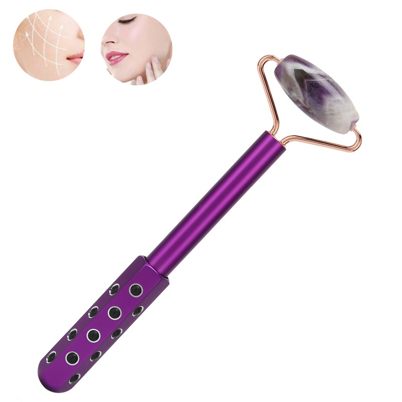 Germanium Stone Facial Massage Roller 2 in 1 Facial Skincare