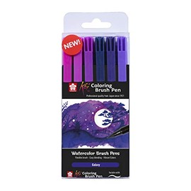 Sakura POXBR6F Koi Galaxy Nylon Galaxy Paint Brushes Set of 6