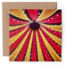 1 x Greeting Card - Circus Tent Top - Blank Birthday Celebration Anniversary #50535