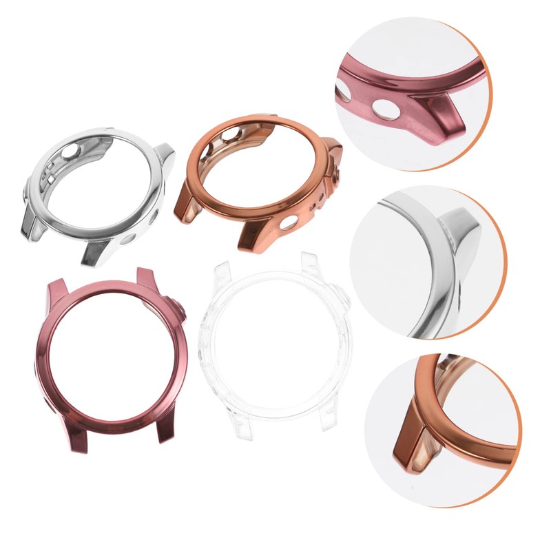 jojofuny 4pcs TPU Watch Protective Covers for Smartwatch Screen Protectors