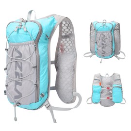 Running Hydration Vest Backpack Lightweight Running Vest Women mens Compatible with 1.5L Water Bladder Reflective Hydration Backpack for Marathon Cycling Hiking (Green, One Size)
