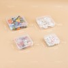 AUEAR, 40 Pieces 4 Sizes Square Empty Mini Plastic Storage
